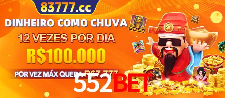 Banner do programa de recompensas Recomende para amigos do 552bet, detalhando os bônus por convidar amigos, com prêmios que chegam a R$288.888.