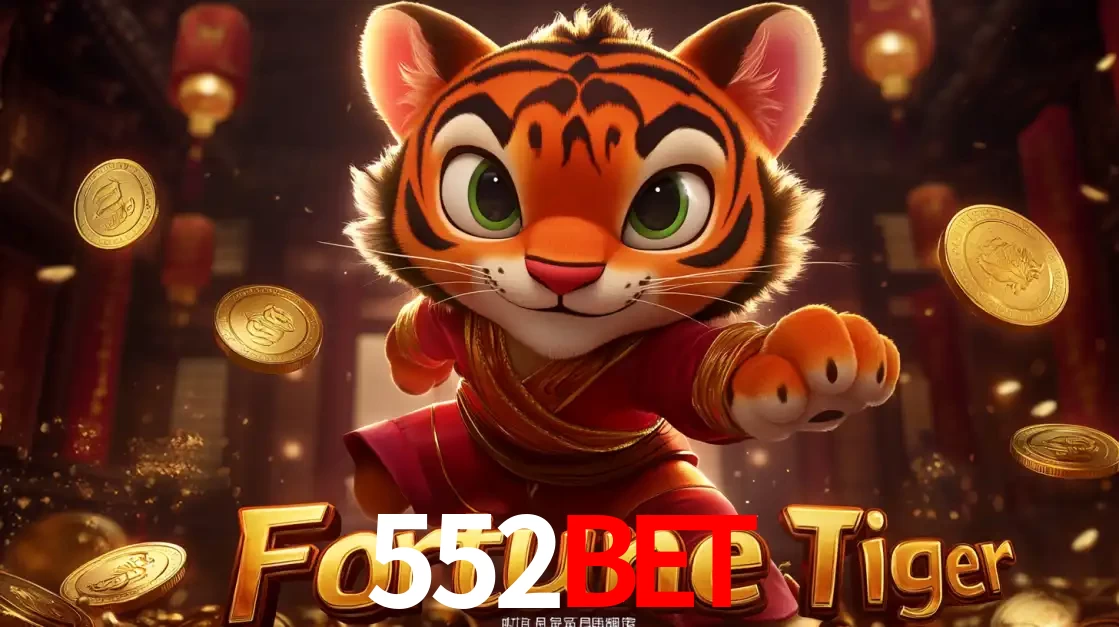 O carismático mascote do jogo de slot Fortune Tiger, um tigre fofo em pose de artes marciais, pronto para trazer sorte e multiplicadores de ganhos no cassino online 552bet.