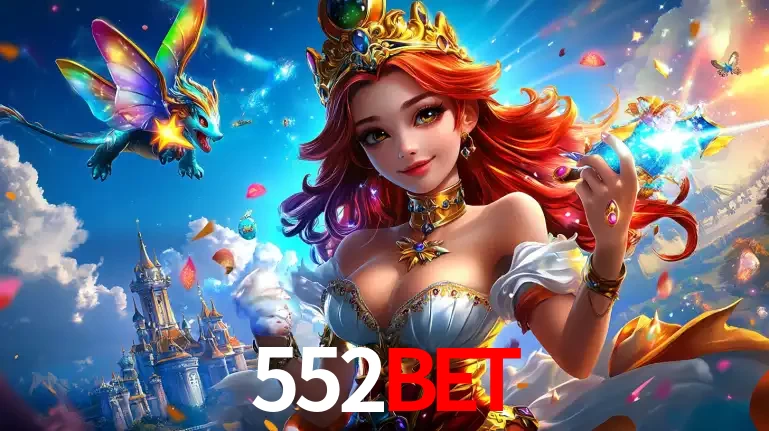 A princesa de um reino de fantasia mágico, com seu pequeno dragão, apresentando um mundo de prêmios encantados nos jogos de caça-níqueis do cassino 552bet.